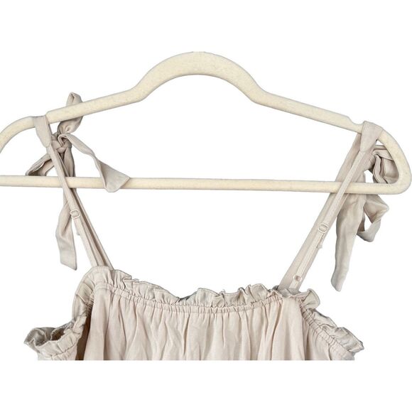 D2 Trixxi Boho‎ Cream Tiered Mini Babydoll Dress Size Small - Picture 3 of 7